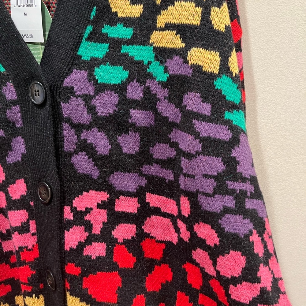 Farm Rio Rainbow Leopards Cardigan, XL - Picture 4 of 7